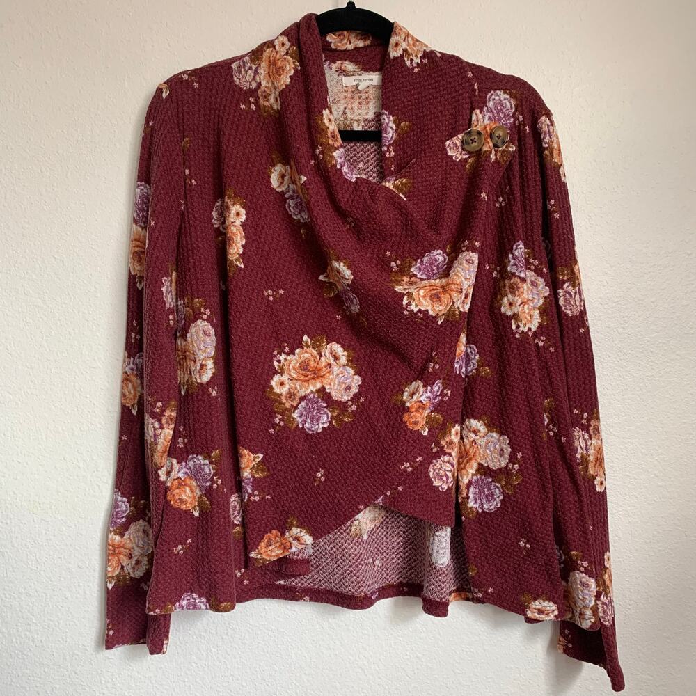 5/$25 Maurices Waffle Knit Floral Wrap Blouse
